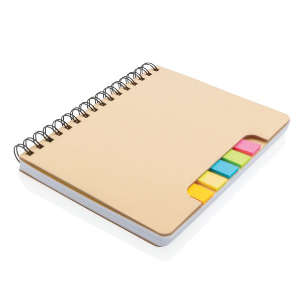 A5 Kraft spiral notebook with sticky notes P772.119