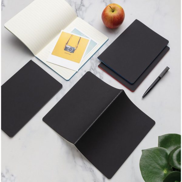 Softcover PU notebook with coloured edge P774.020