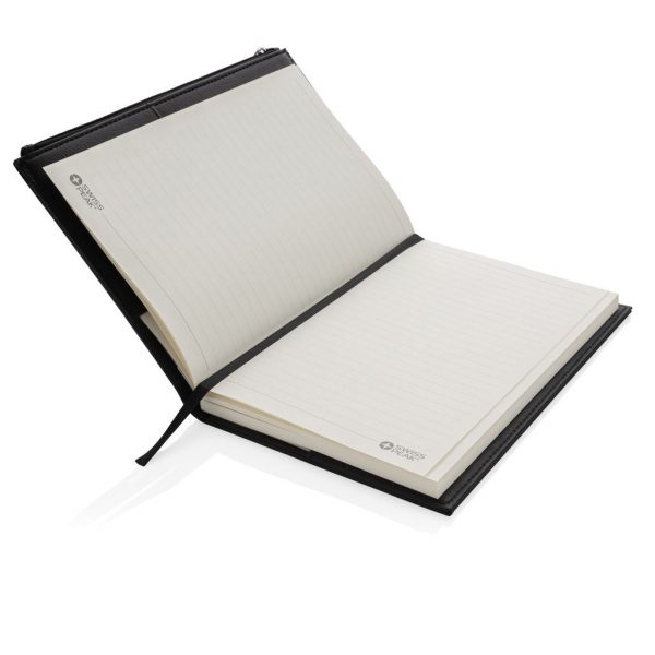 Swiss Peak A5 PU notebook with zipper pocket P774.141