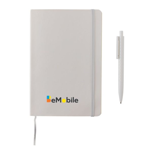 Antimicrobial A5 softcover notebook and pen set P774.153