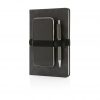 Deluxe hardcover PU notebook A5 with phone and pen holder P774.232
