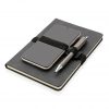 Deluxe hardcover PU notebook A5 with phone and pen holder P774.232