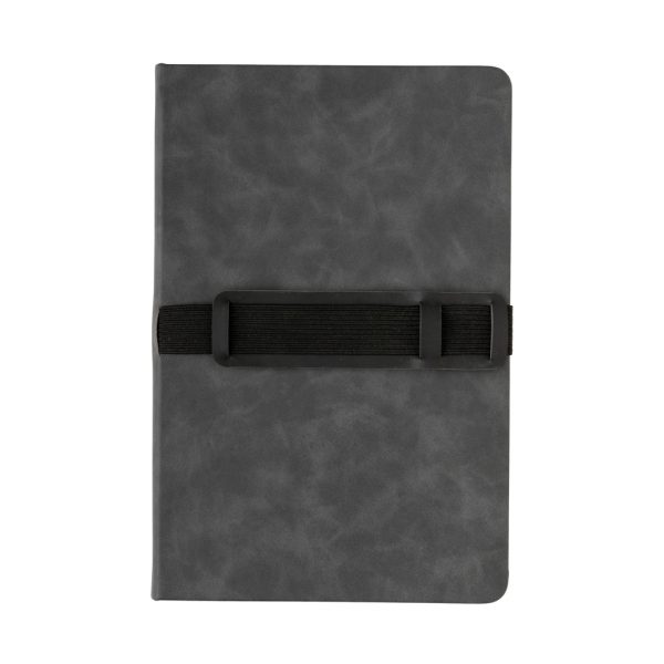 Deluxe hardcover PU notebook A5 with phone and pen holder P774.232