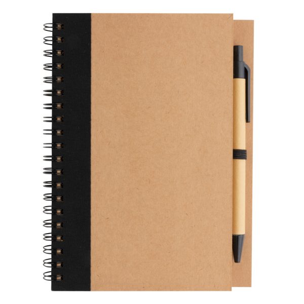 Kraft spiral notebook with pen P774.261