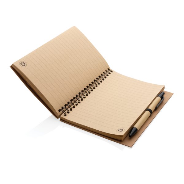 Kraft spiral notebook with pen P774.261