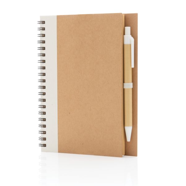 Kraft spiral notebook with pen P774.263