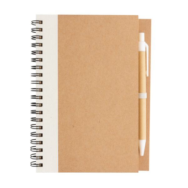 Kraft spiral notebook with pen P774.263