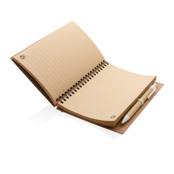 Kraft spiral notebook with pen P774.263