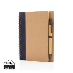 Kraft spiral notebook with pen P774.265