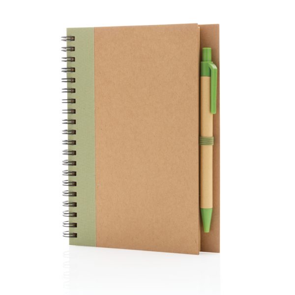 Kraft spiral notebook with pen P774.267