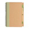 Kraft spiral notebook with pen P774.267