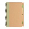 Kraft spiral notebook with pen P774.267