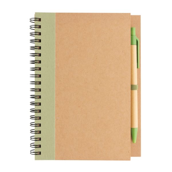 Kraft spiral notebook with pen P774.267