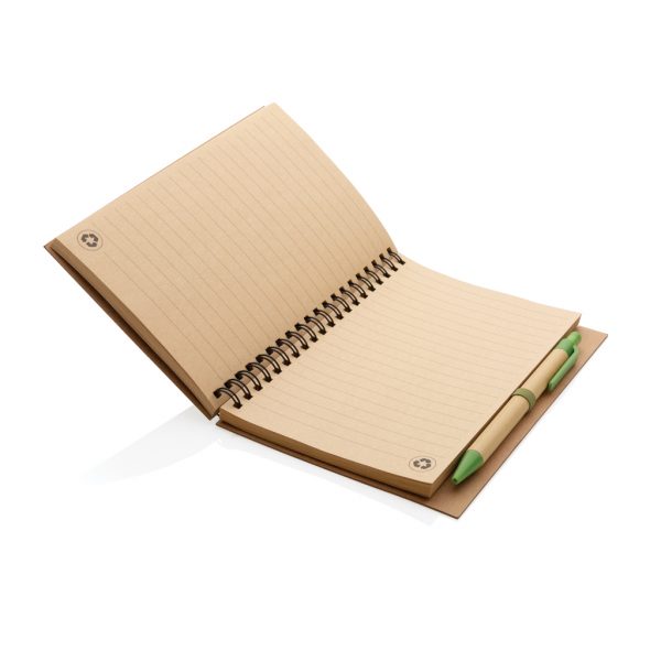 Kraft spiral notebook with pen P774.267
