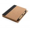 Cork spiral notebook with pen P774.271