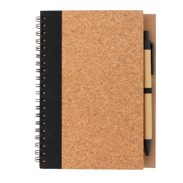 Cork spiral notebook with pen P774.271