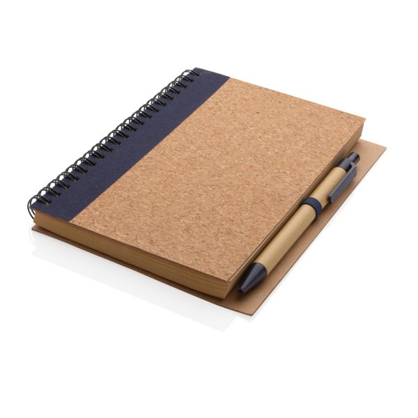 Cork spiral notebook with pen P774.275
