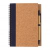 Cork spiral notebook with pen P774.275