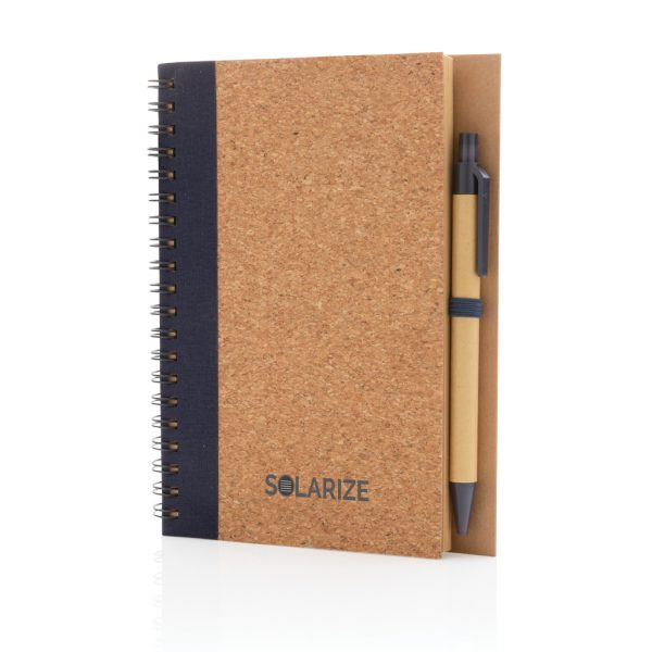 Cork spiral notebook with pen P774.275