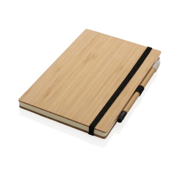 FSC® bamboo notebook and infinity pencil set P774.469