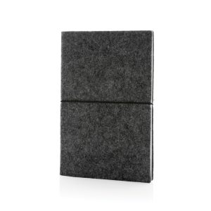 GRS certified recycled felt A5 softcover notebook P774.471