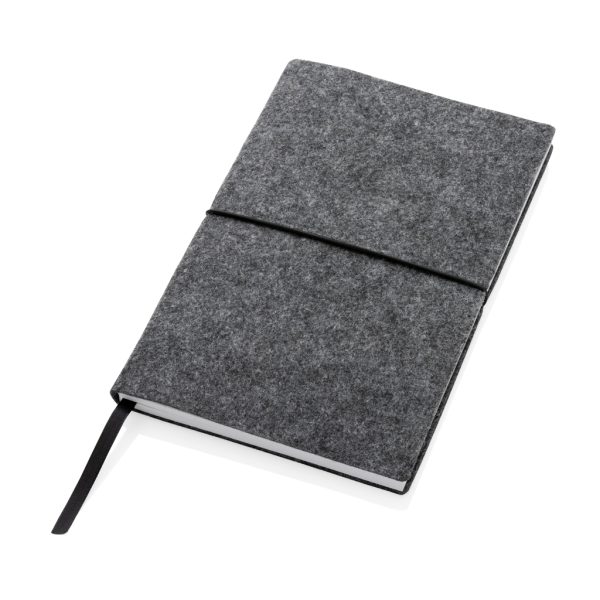 GRS certified recycled felt A5 softcover notebook P774.471