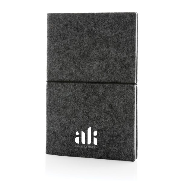 GRS certified recycled felt A5 softcover notebook P774.471