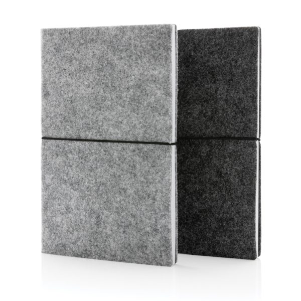 GRS certified recycled felt A5 softcover notebook P774.471