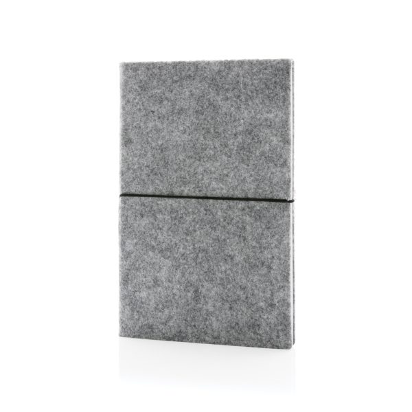 GRS certified recycled felt A5 softcover notebook P774.472