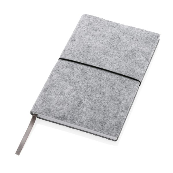 GRS certified recycled felt A5 softcover notebook P774.472