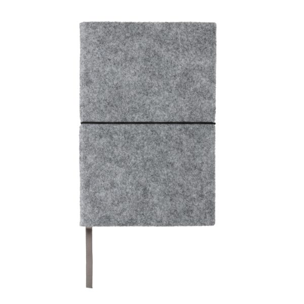 GRS certified recycled felt A5 softcover notebook P774.472