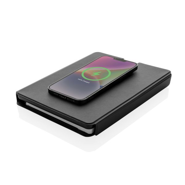 Swiss Peak RCS rePU notebook with 2-in-1 wireless charger P774.562