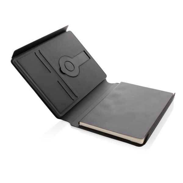 Swiss Peak RCS rePU notebook with 2-in-1 wireless charger P774.562