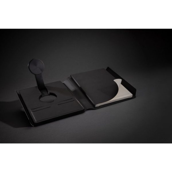 Swiss Peak RCS rePU notebook with 2-in-1 wireless charger P774.562