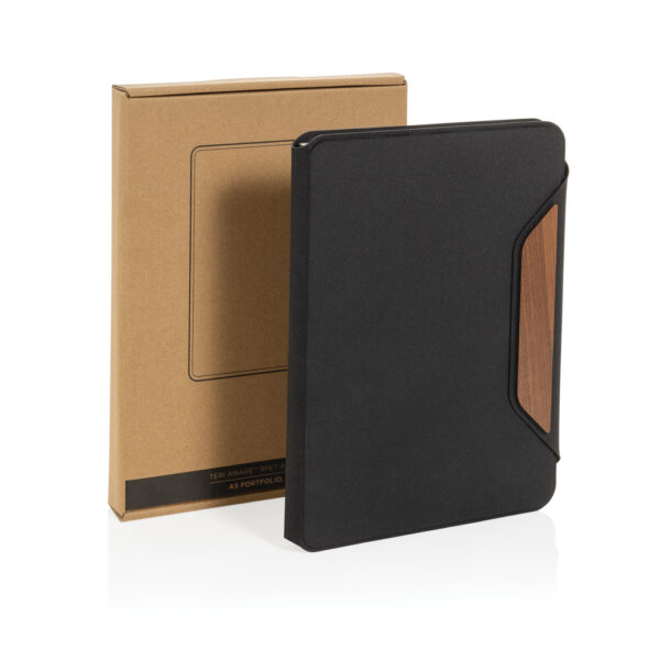 Teri AWARE™ RPET and walnut A5 portfolio P774.6401