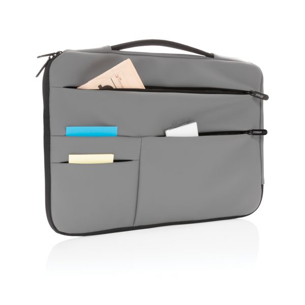 Smooth PU 15.6" laptop sleeve with handle P788.042