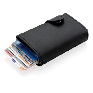 Standard aluminium RFID cardholder with PU wallet P850.341