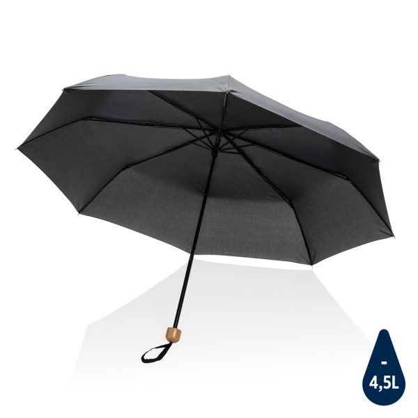 20.5" Impact AWARE™ RPET 190T Pongee bamboo mini umbrella P850.571