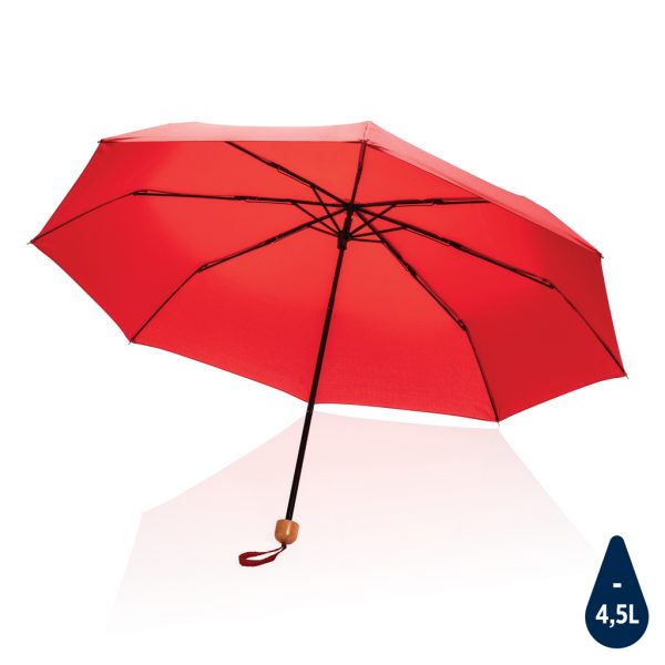 20.5" Impact AWARE™ RPET 190T Pongee bamboo mini umbrella P850.574