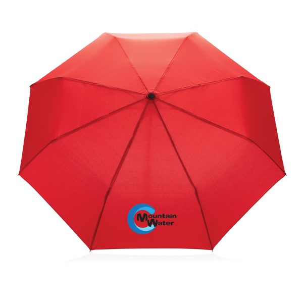 20.5" Impact AWARE™ RPET 190T Pongee bamboo mini umbrella P850.574