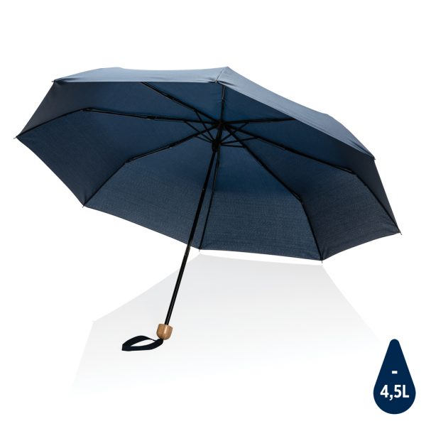 20.5" Impact AWARE™ RPET 190T Pongee bamboo mini umbrella P850.575