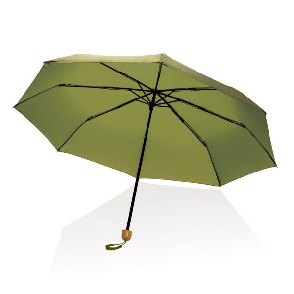 20.5" Impact AWARE™ RPET 190T Pongee bamboo mini umbrella P850.577