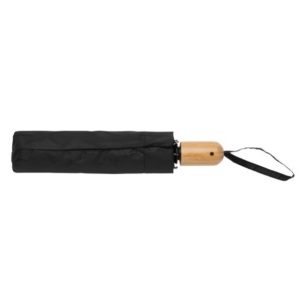 21" Impact AWARE™ RPET 190T bamboo auto open/close umbrella P850.611