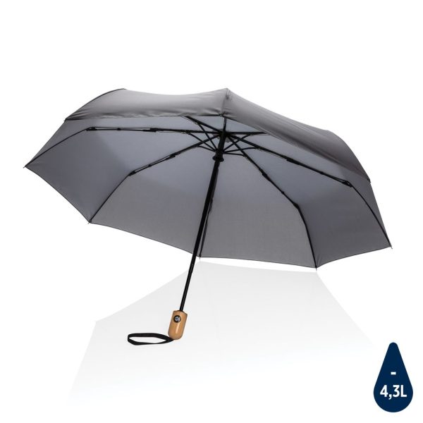 21" Impact AWARE™ RPET 190T bamboo auto open/close umbrella P850.612