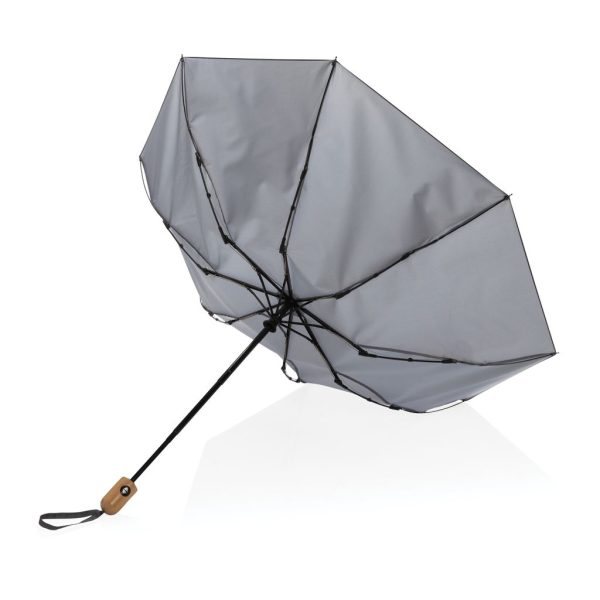 21" Impact AWARE™ RPET 190T bamboo auto open/close umbrella P850.612