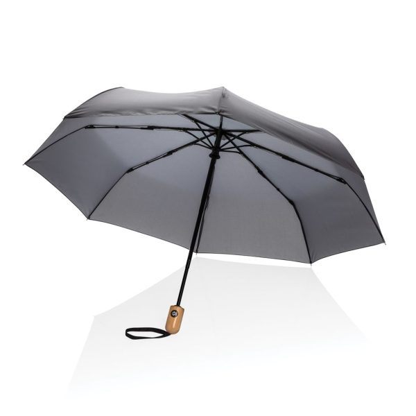 21" Impact AWARE™ RPET 190T bamboo auto open/close umbrella P850.612