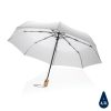 21" Impact AWARE™ RPET 190T bamboo auto open/close umbrella P850.613