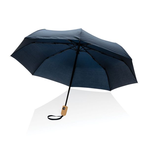 21" Impact AWARE™ RPET 190T bamboo auto open/close umbrella P850.615