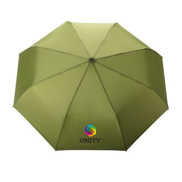 21" Impact AWARE™ RPET 190T bamboo auto open/close umbrella P850.617