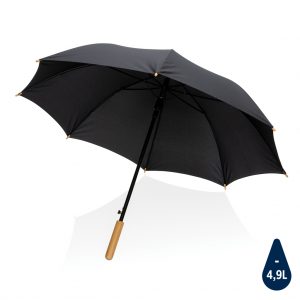 23" Impact AWARE™ RPET 190T auto open bamboo umbrella P850.651